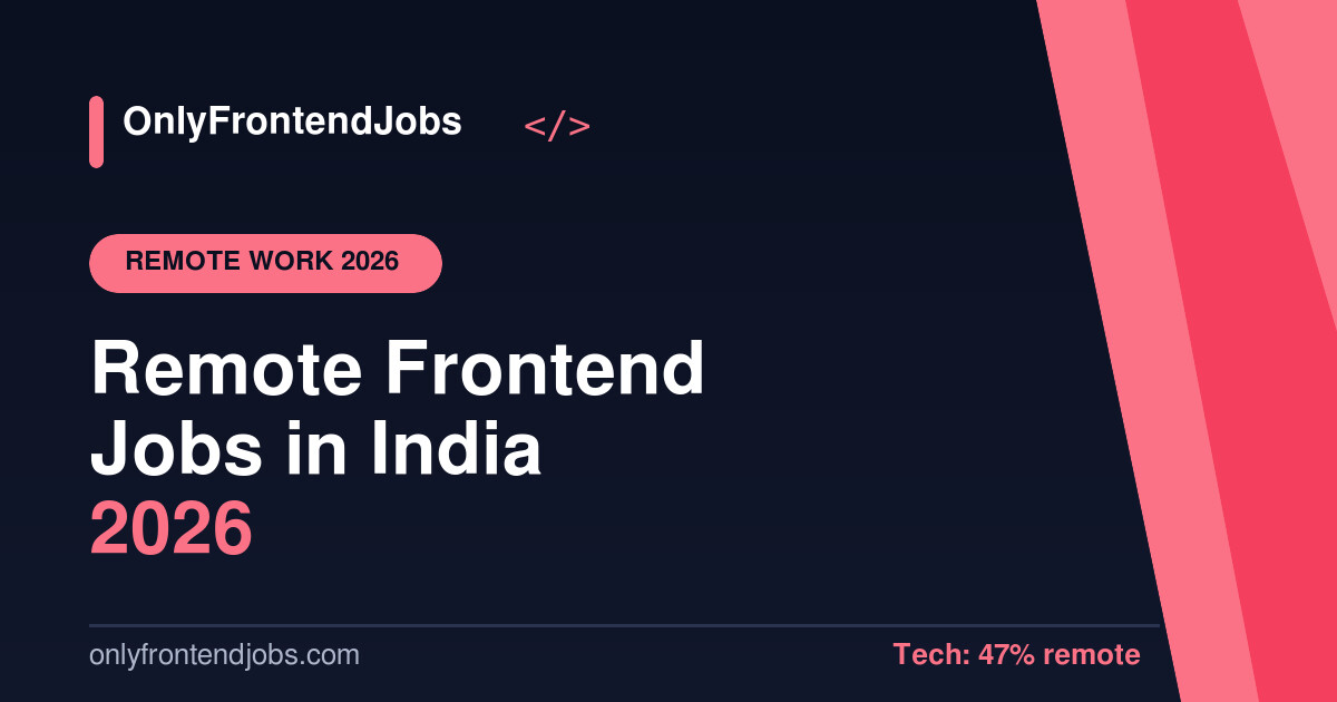 Remote Frontend Jobs in India in 2026: Real Data & Trends